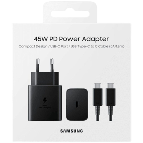 شارژر اورجینال سامسونگ 45wمدل EP-T4510 به همراه کابل تبدیل USB-C